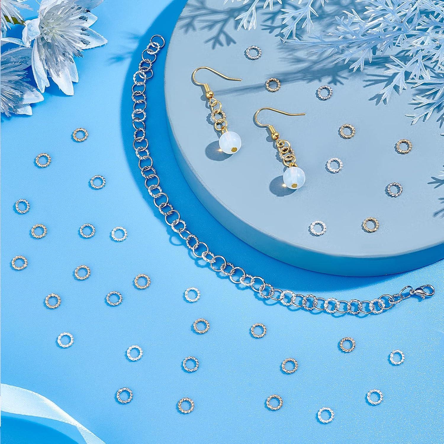 PH PandaHall 60 Anillos de Salto Cerrados 6mm Latón Baño Oro 24K