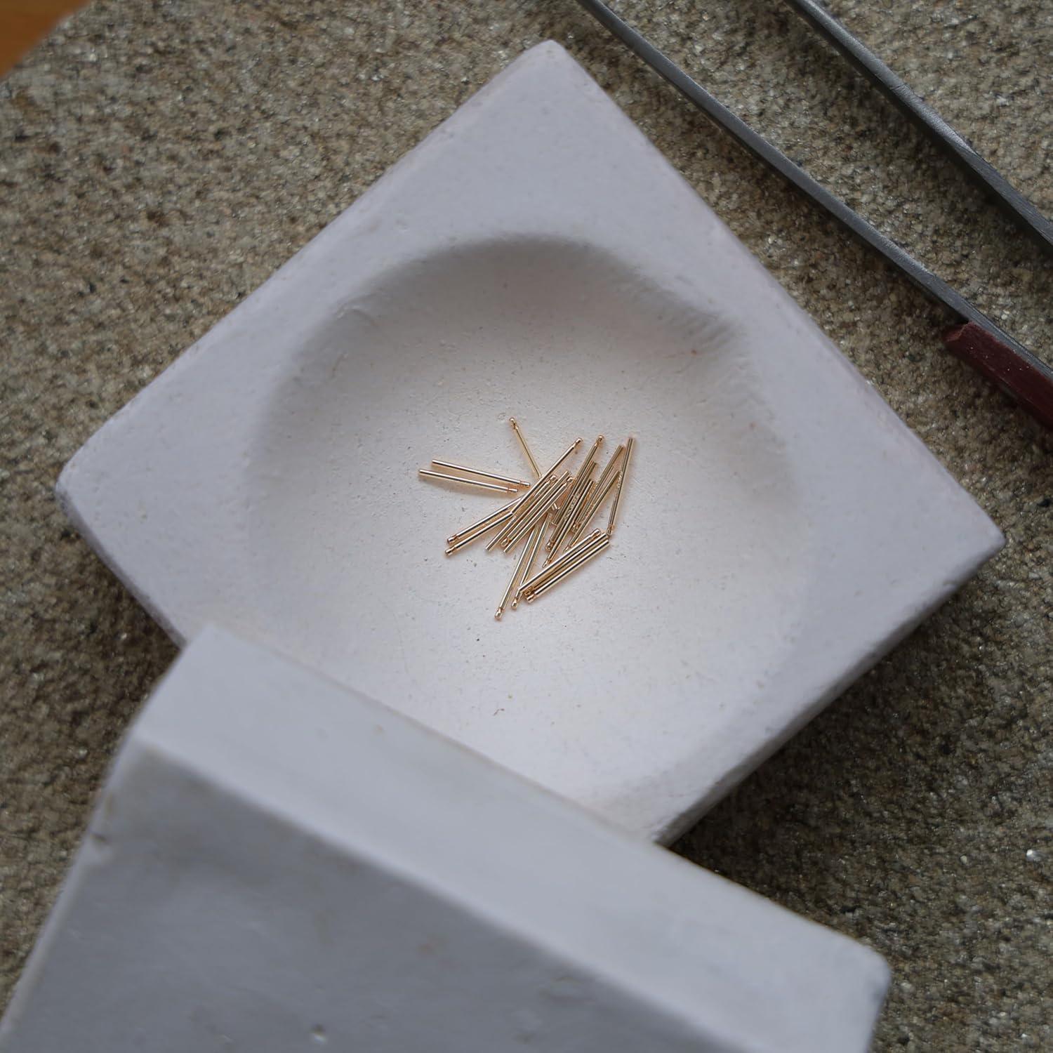 Poste de Muesca 0.8x11mm Baño de Oro Rashbel - 20 Piezas