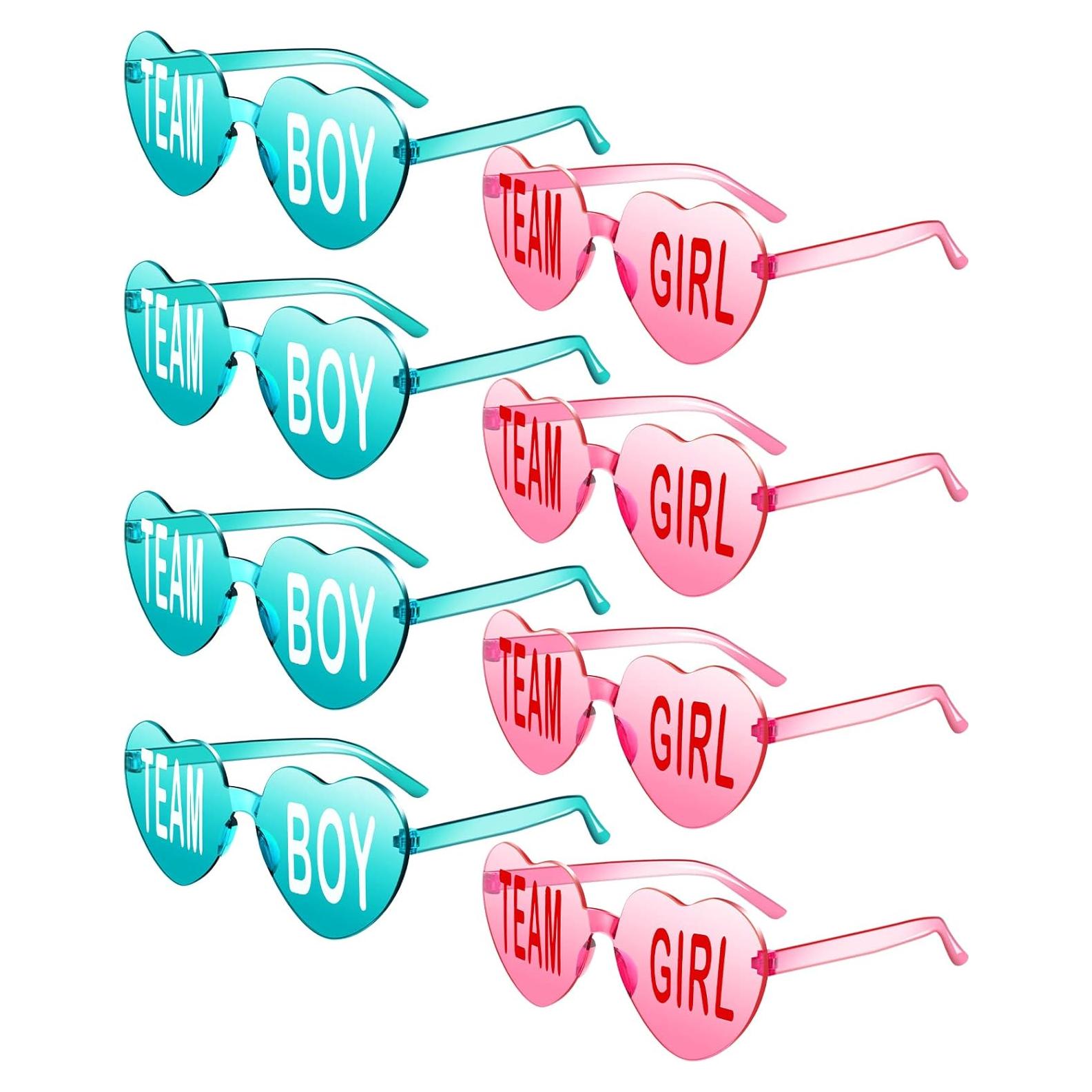 Gafas de Revelación de Género Konohan Corazón 8 Piezas