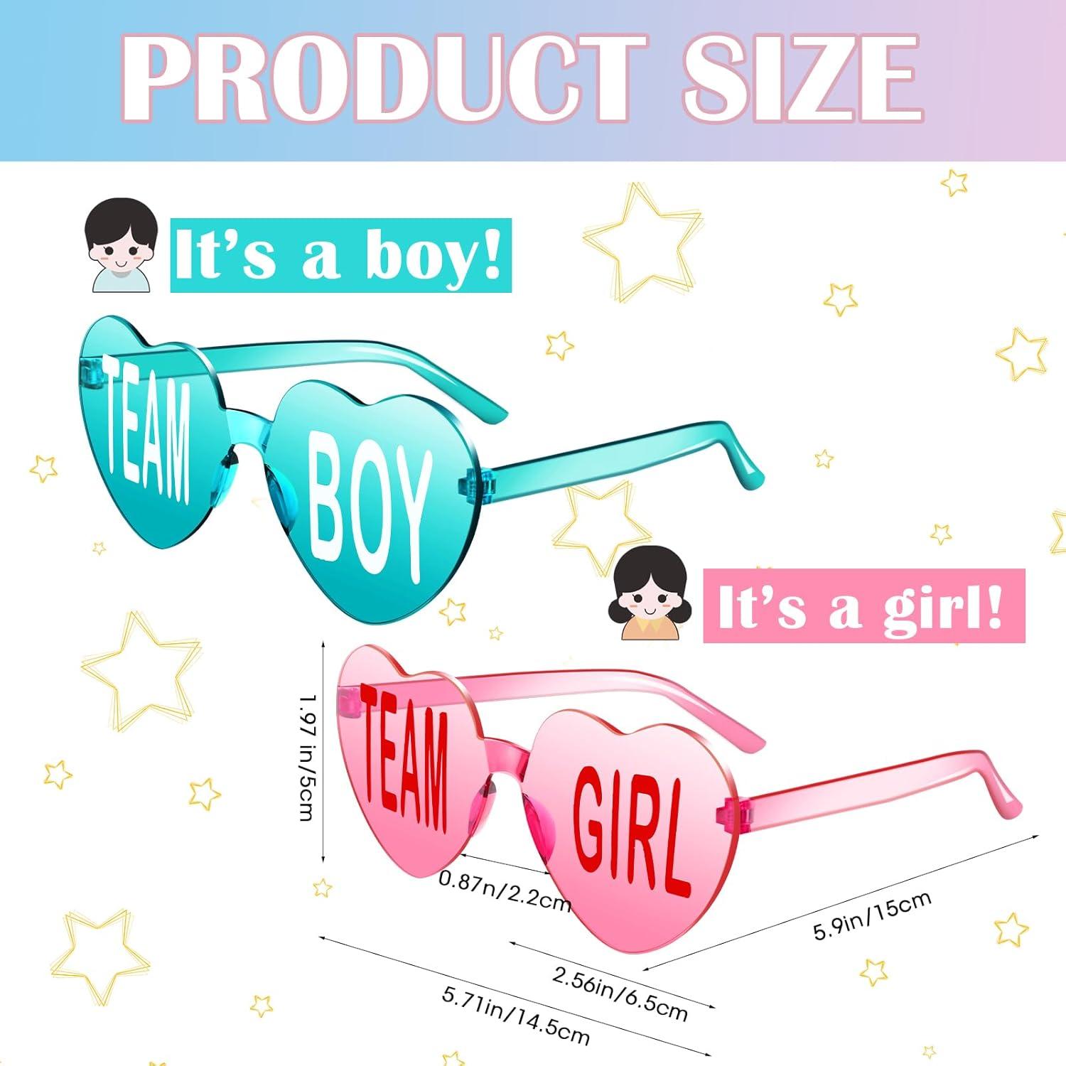 Gafas de Revelación de Género Konohan Corazón 8 Piezas