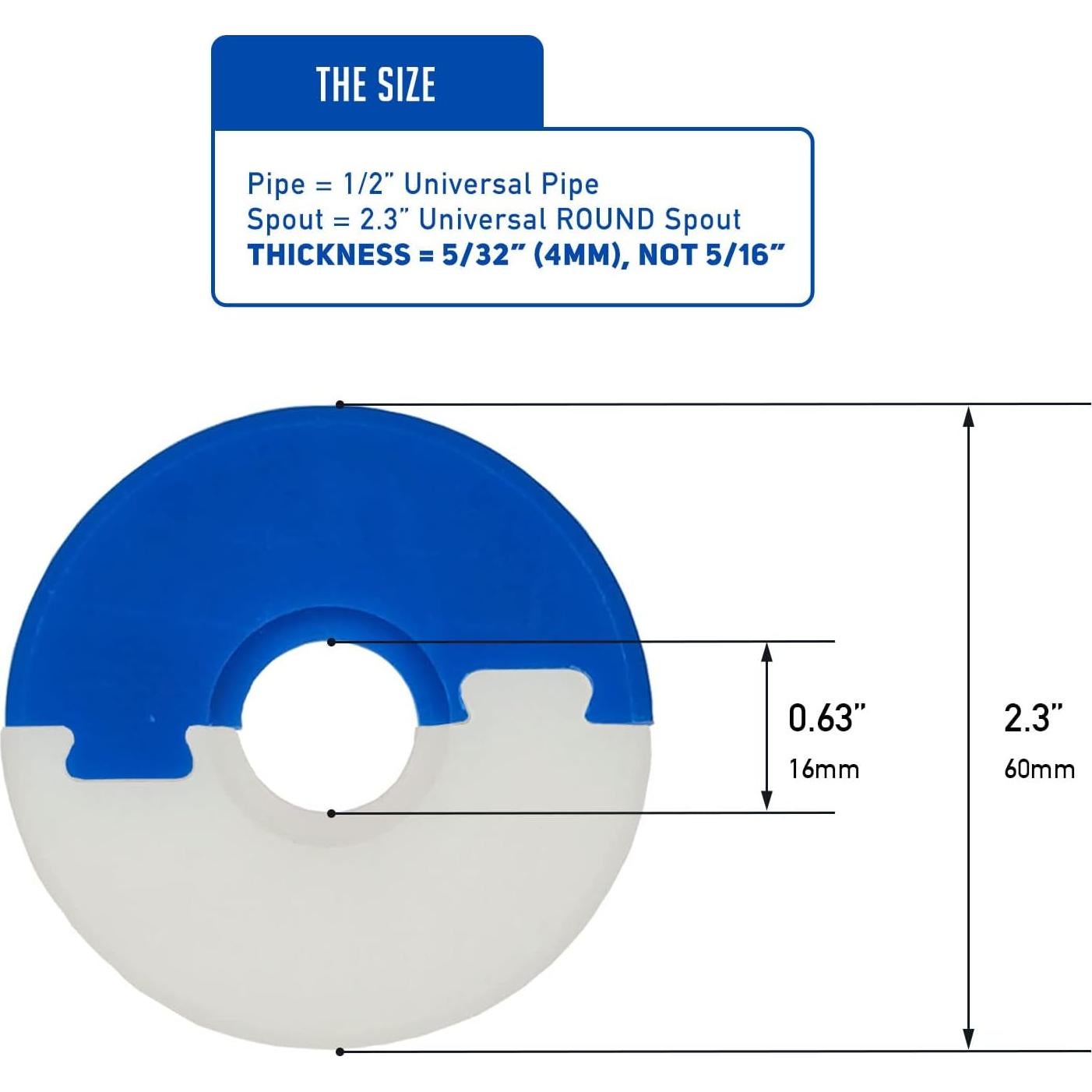 Sello de Respaldo para Grifo de Baño Welvzen 1/2" (12.7 mm) - Previene Filtraciones