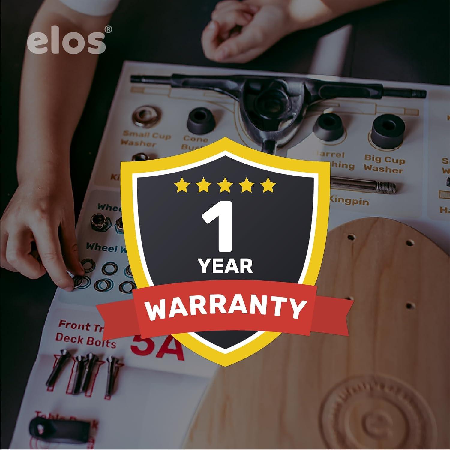 Kit de Hardware para Skateboard ELOS - Copas de Pivot y Accesorios