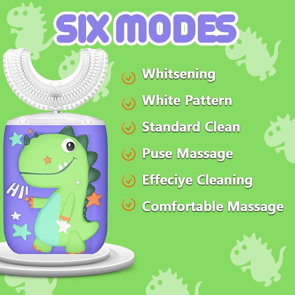 Cepillo de Dientes Eléctrico Infantil KRX KRT818 Verde 6 Modos