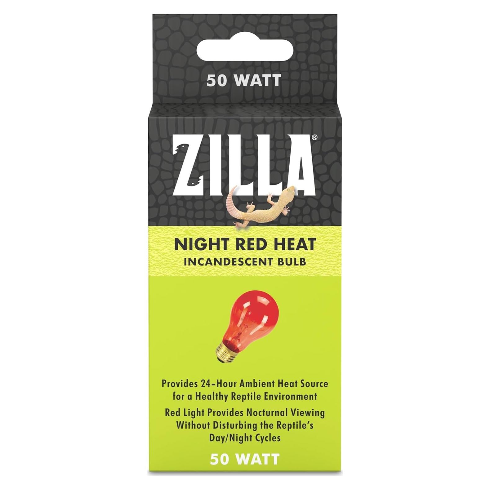 Bombilla Incandescente Zilla 50W Rojo Nocturno para Reptiles