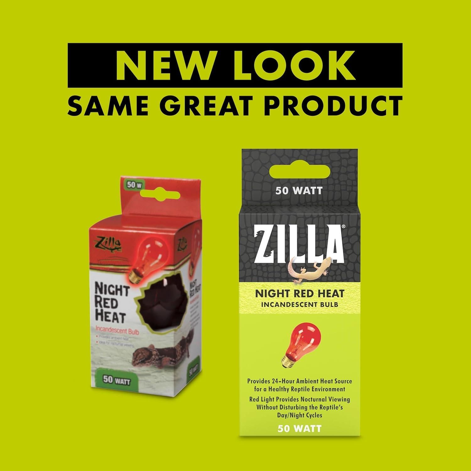 Bombilla Incandescente Zilla 50W Rojo Nocturno para Reptiles