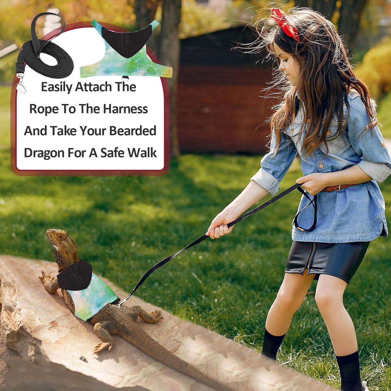 Sudadera con capucha HOKABLE para dragón barbudo con correa