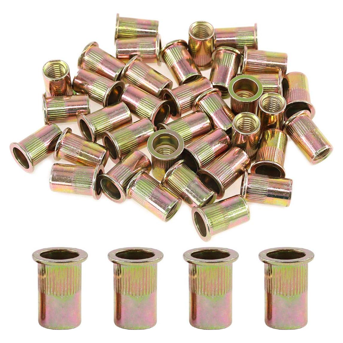 Set de 50 Tuercas Remachadas Glarks 1/2"-13UNC Acero Carbono