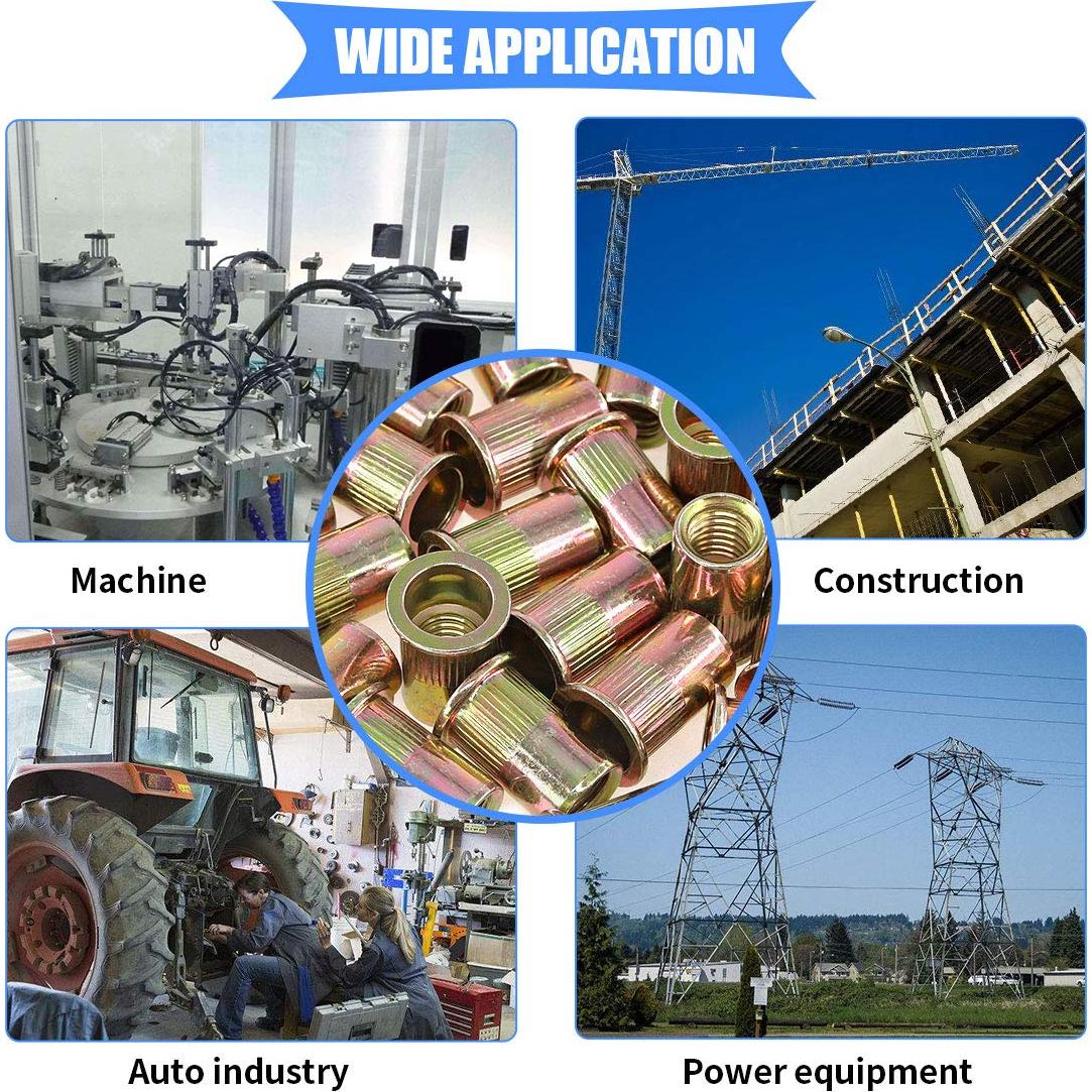 Set de 50 Tuercas Remachadas Glarks 1/2"-13UNC Acero Carbono