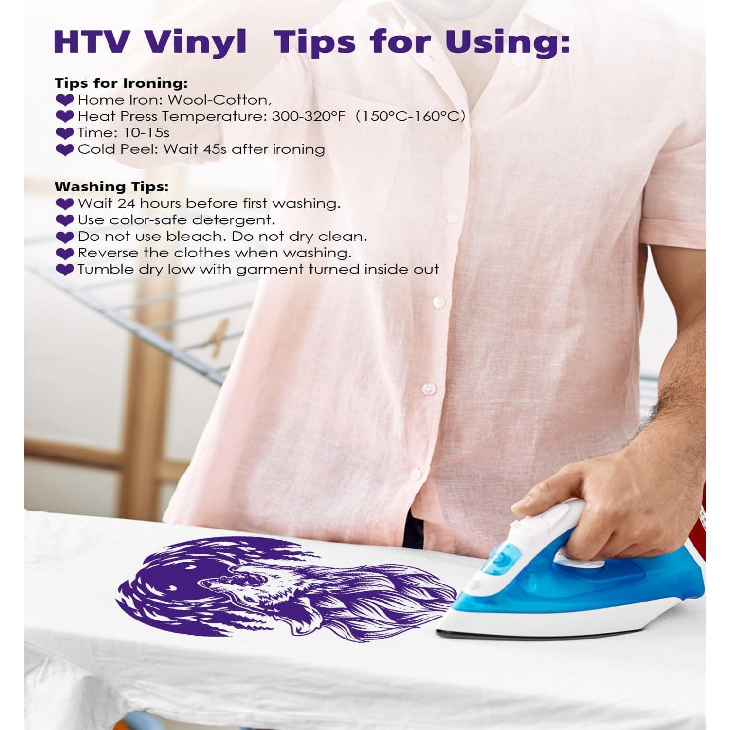 Paquete de Vinilo de Transferencia de Calor YUITCE 37 Hojas 30.48x25.4cm