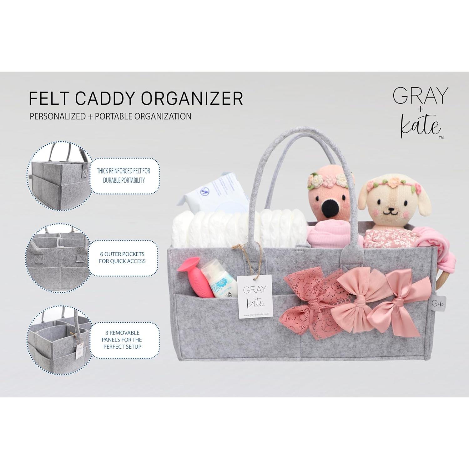 Cesta de Pañales Gray y Kate | Organizador de Fieltro 16.5L