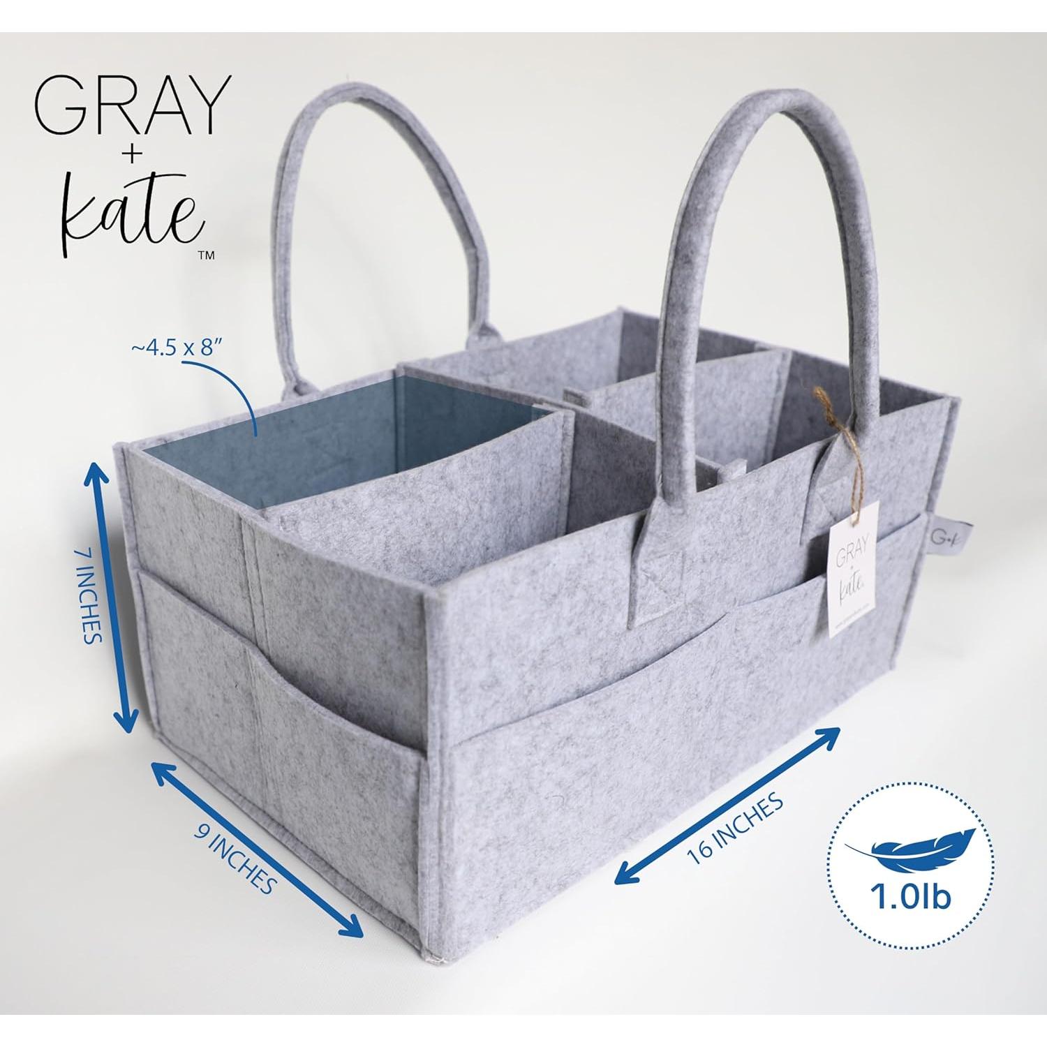 Cesta de Pañales Gray y Kate | Organizador de Fieltro 16.5L