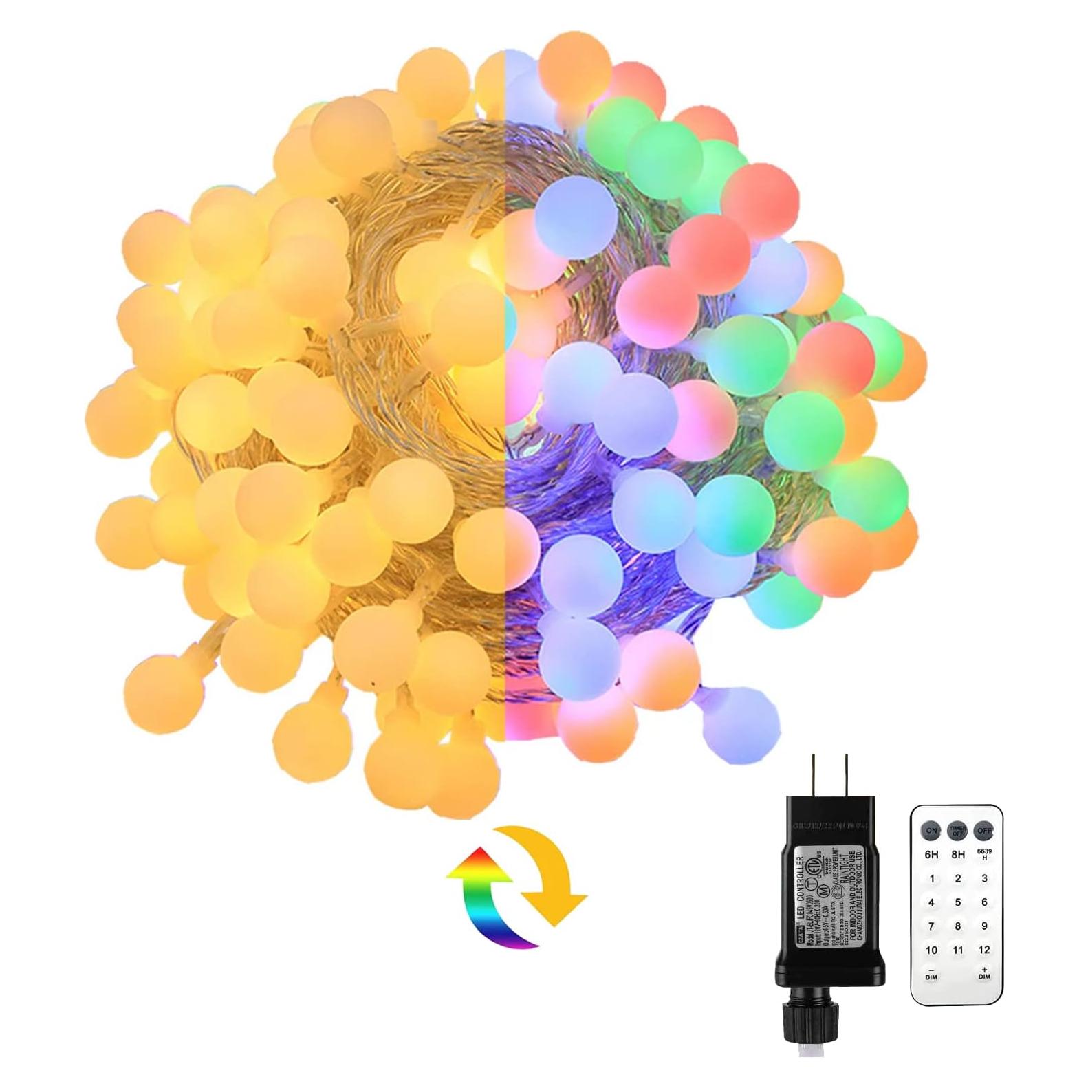 Luces de Cadena Globo 20m 150 LED con Control Remoto y 11 Modos