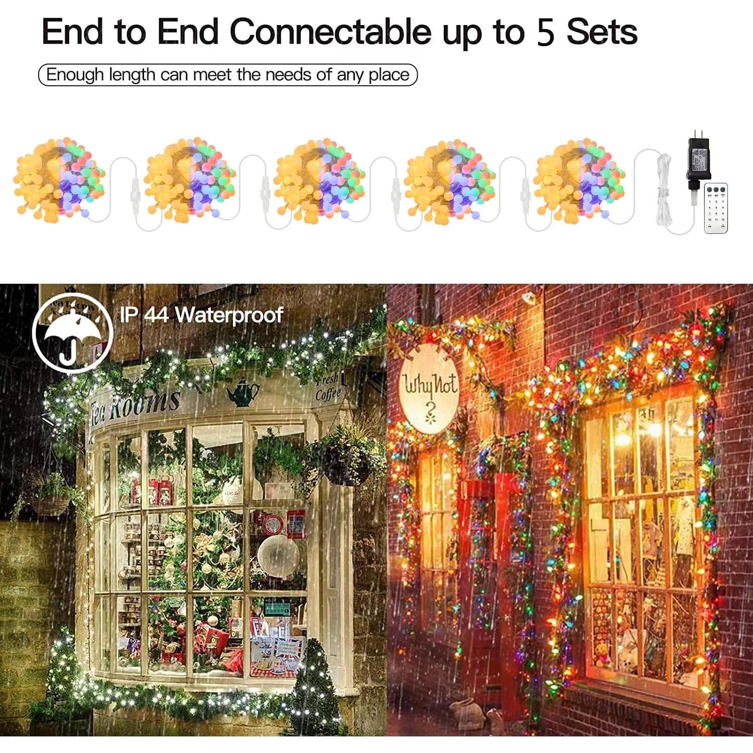 Luces de Cadena Globo 20m 150 LED con Control Remoto y 11 Modos