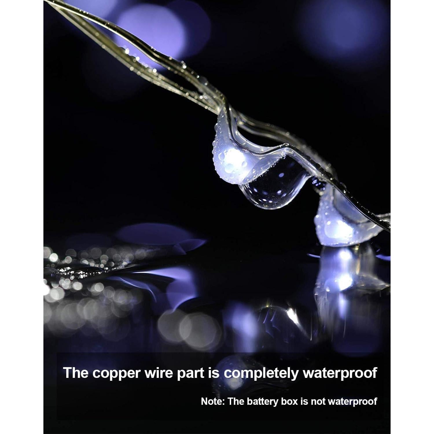 Luces de Hadas HOBAYS 20 LEDs 1.01m Cuerda Alambre Cobre Blanco Frío