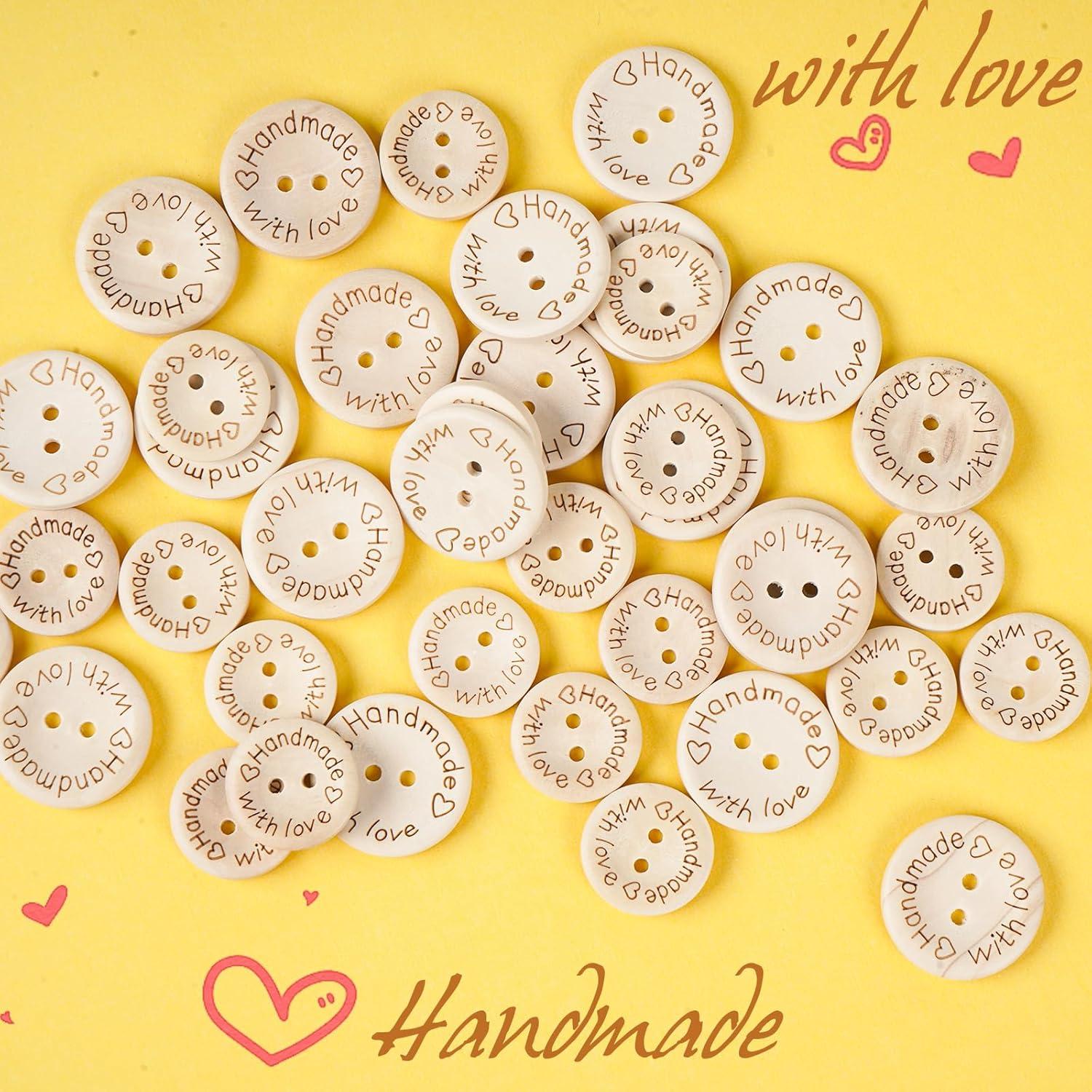 Botones de Madera Chenkou Craft 100pcs 25mm Hechos a Mano