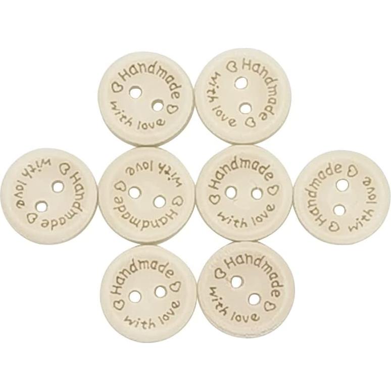 Botones de Madera Chenkou Craft 100pcs 25mm Hechos a Mano