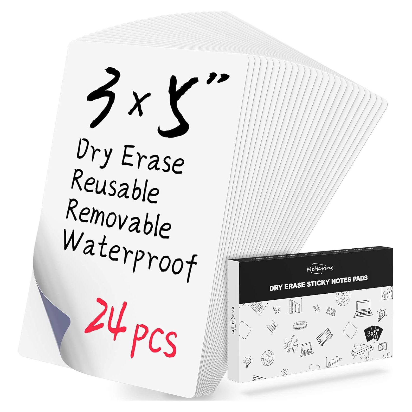 Bloc de Notas Adhesivas Borrables Mehaving 3x5" 24 Pcs Ecológicas