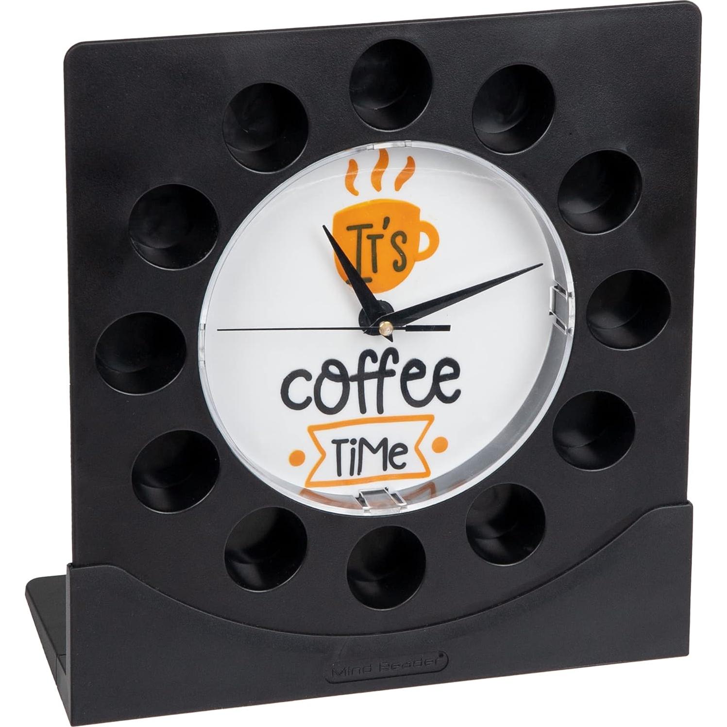 Soporte de Pods de Café y Reloj Mind Reader, Negro