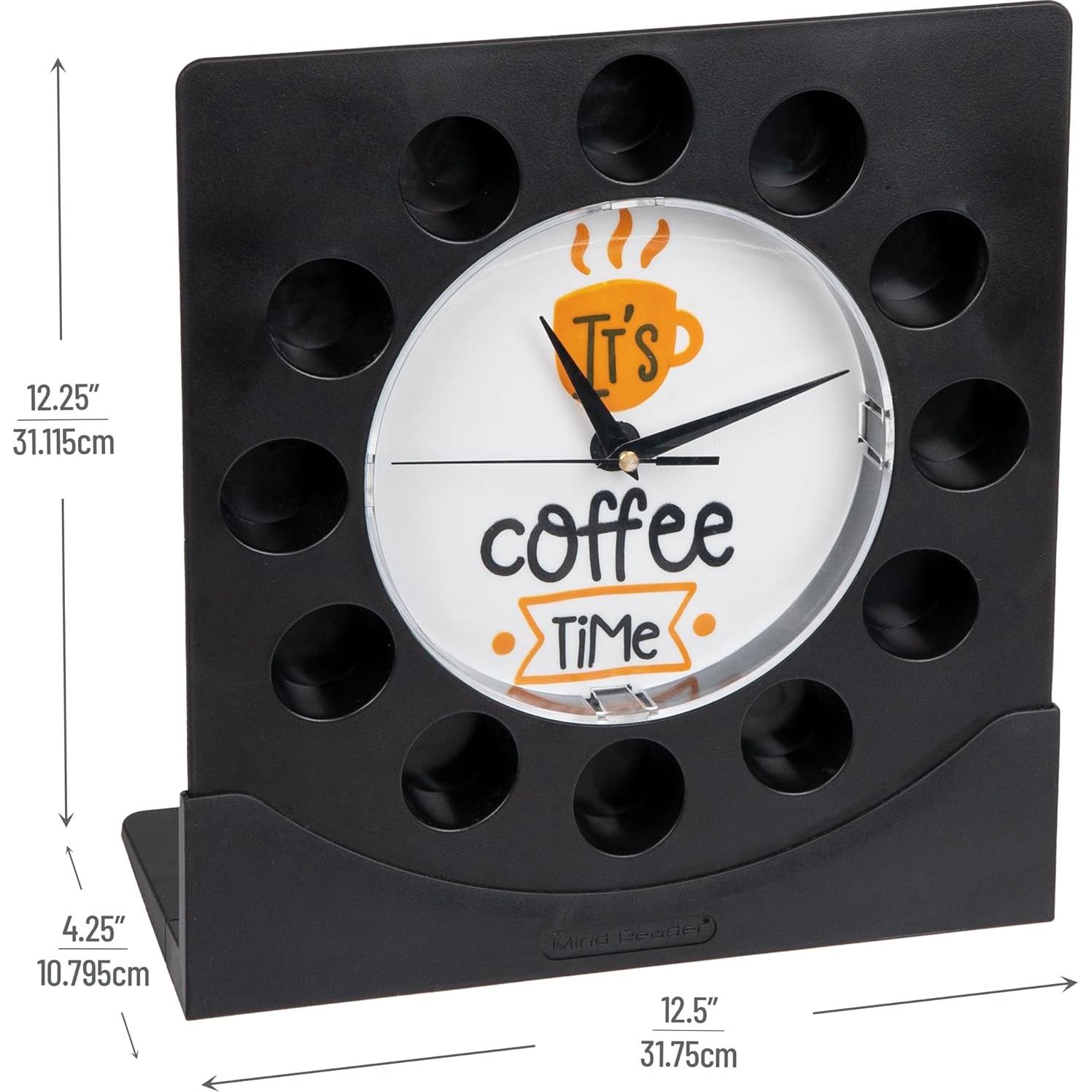 Soporte de Pods de Café y Reloj Mind Reader, Negro