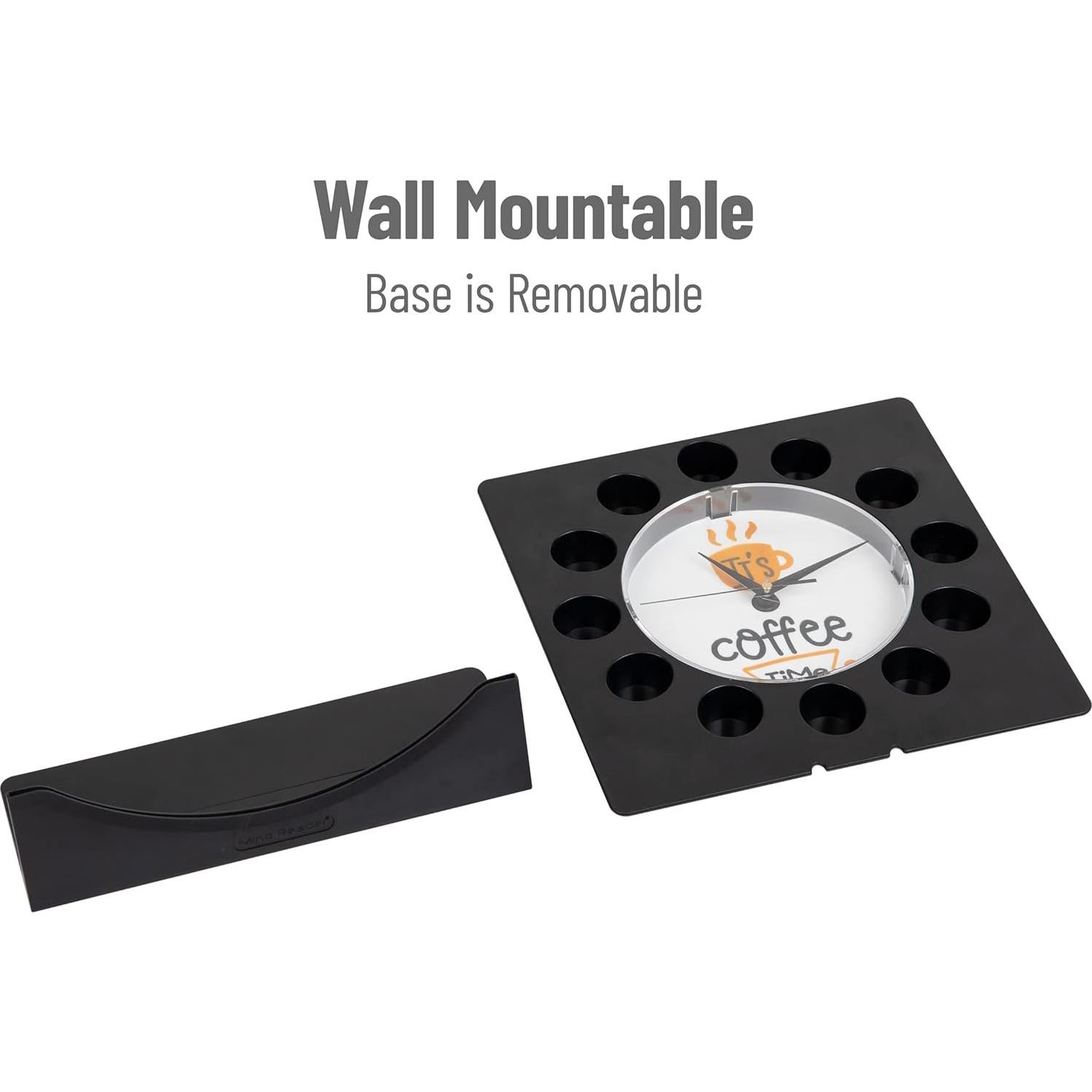 Soporte de Pods de Café y Reloj Mind Reader, Negro