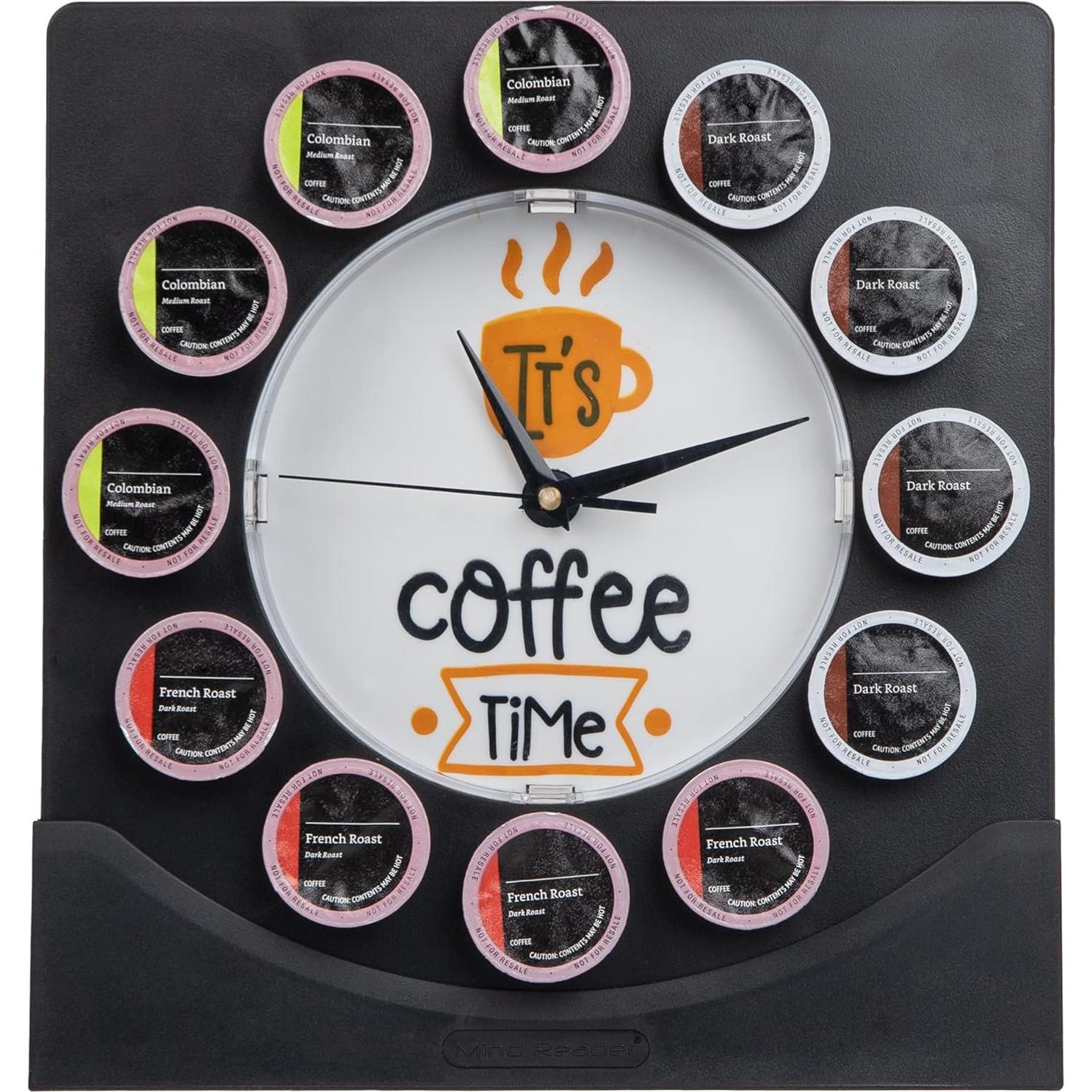 Soporte de Pods de Café y Reloj Mind Reader, Negro