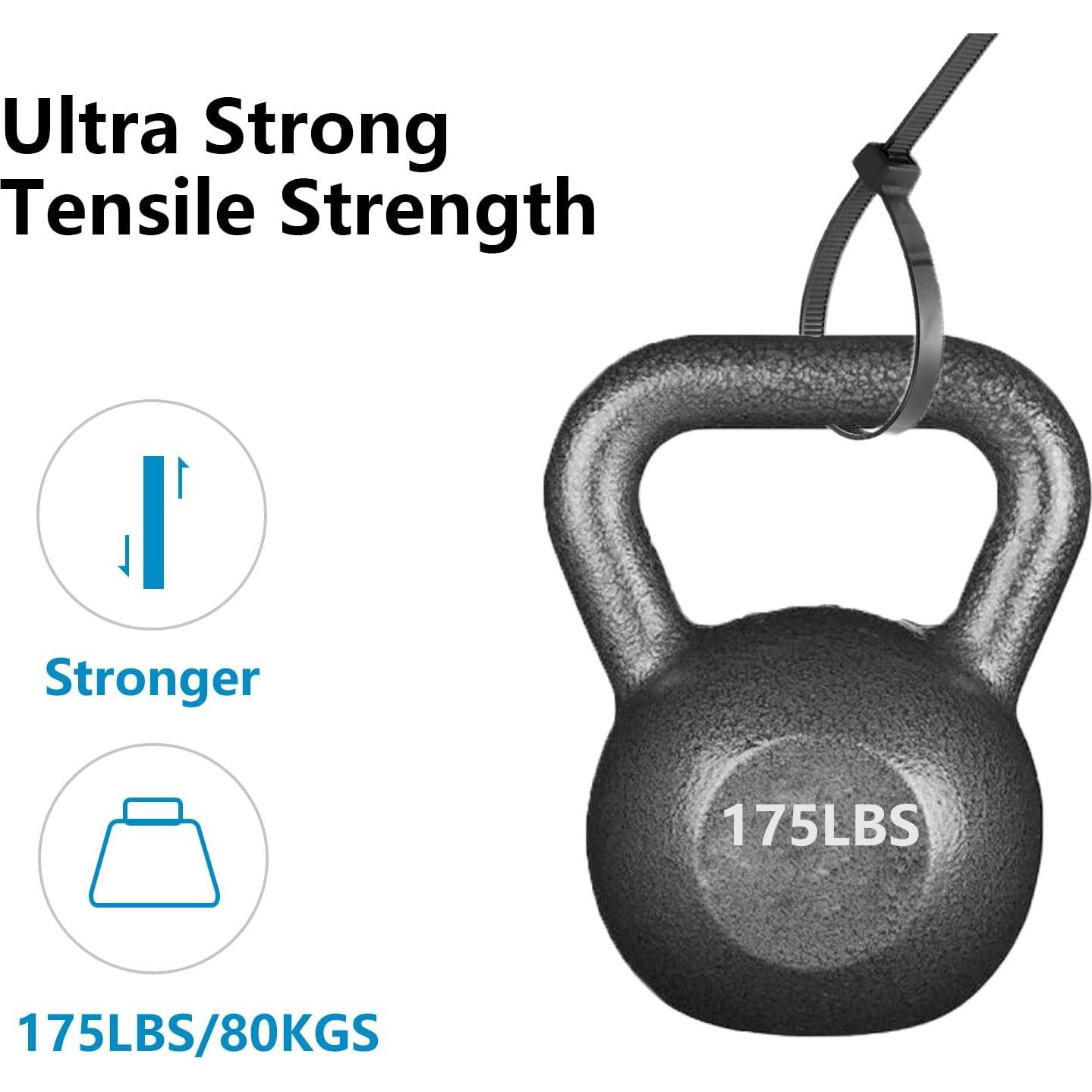 Bridas de Cable Pesadas MasiStranth 100PCS 40cm 175lbs Nylon