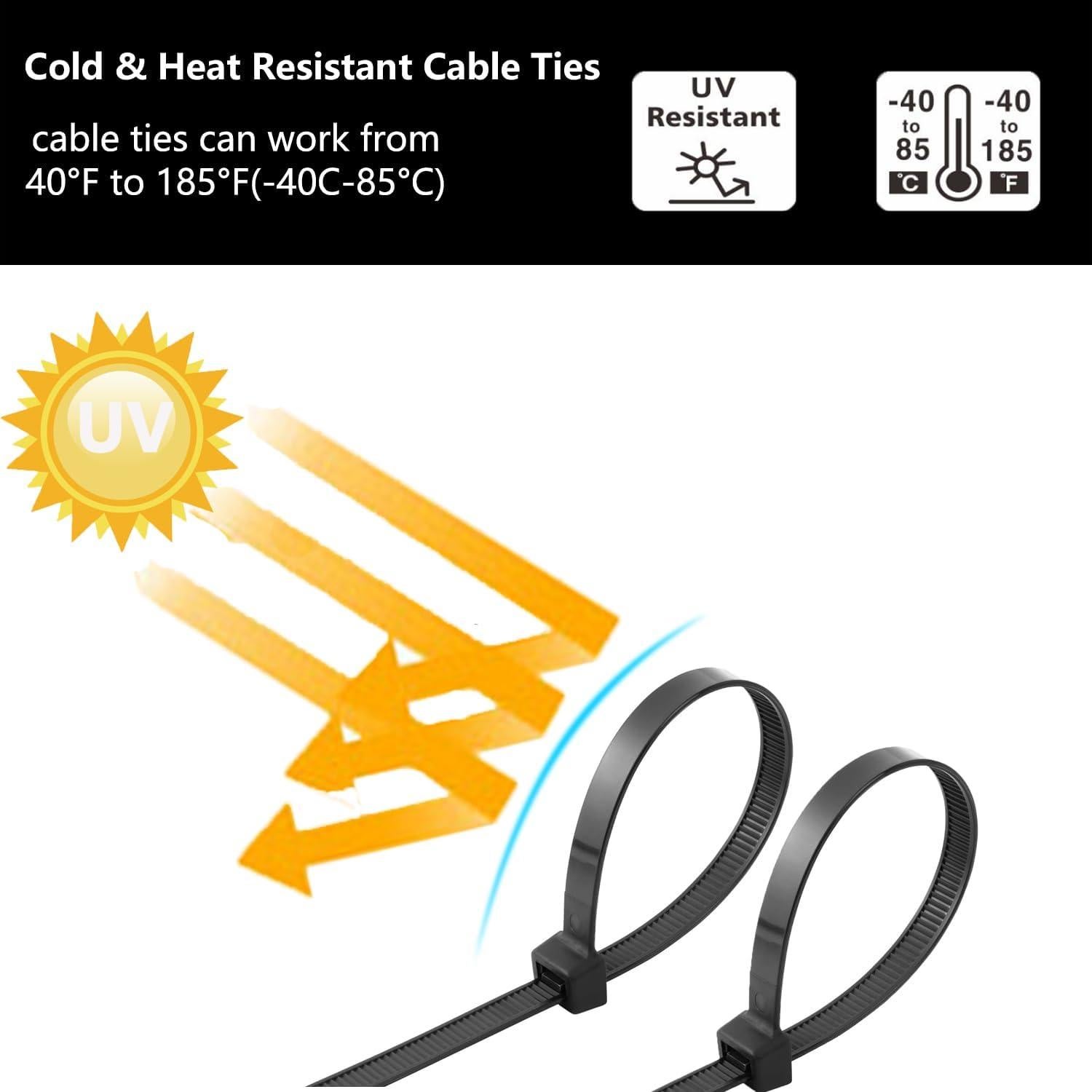 Bridas de Cable Pesadas MasiStranth 100PCS 40cm 175lbs Nylon