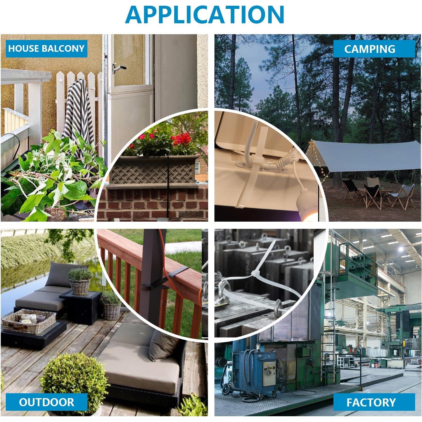 Bridas de Cable Pesadas MasiStranth 100PCS 40cm 175lbs Nylon