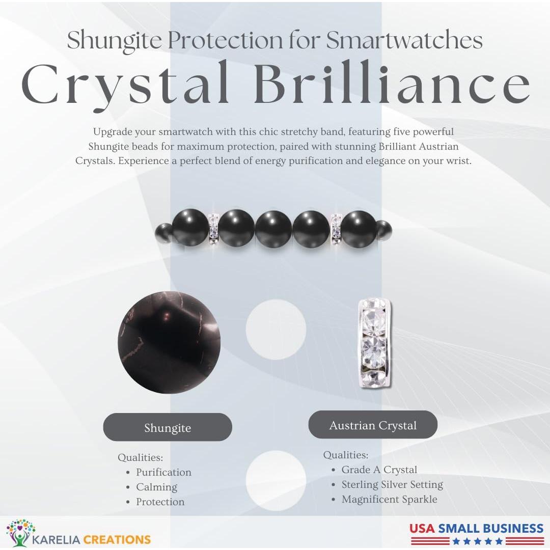 Banda de Reloj Inteligente Shungite Decorativa Unisex 38-49mm