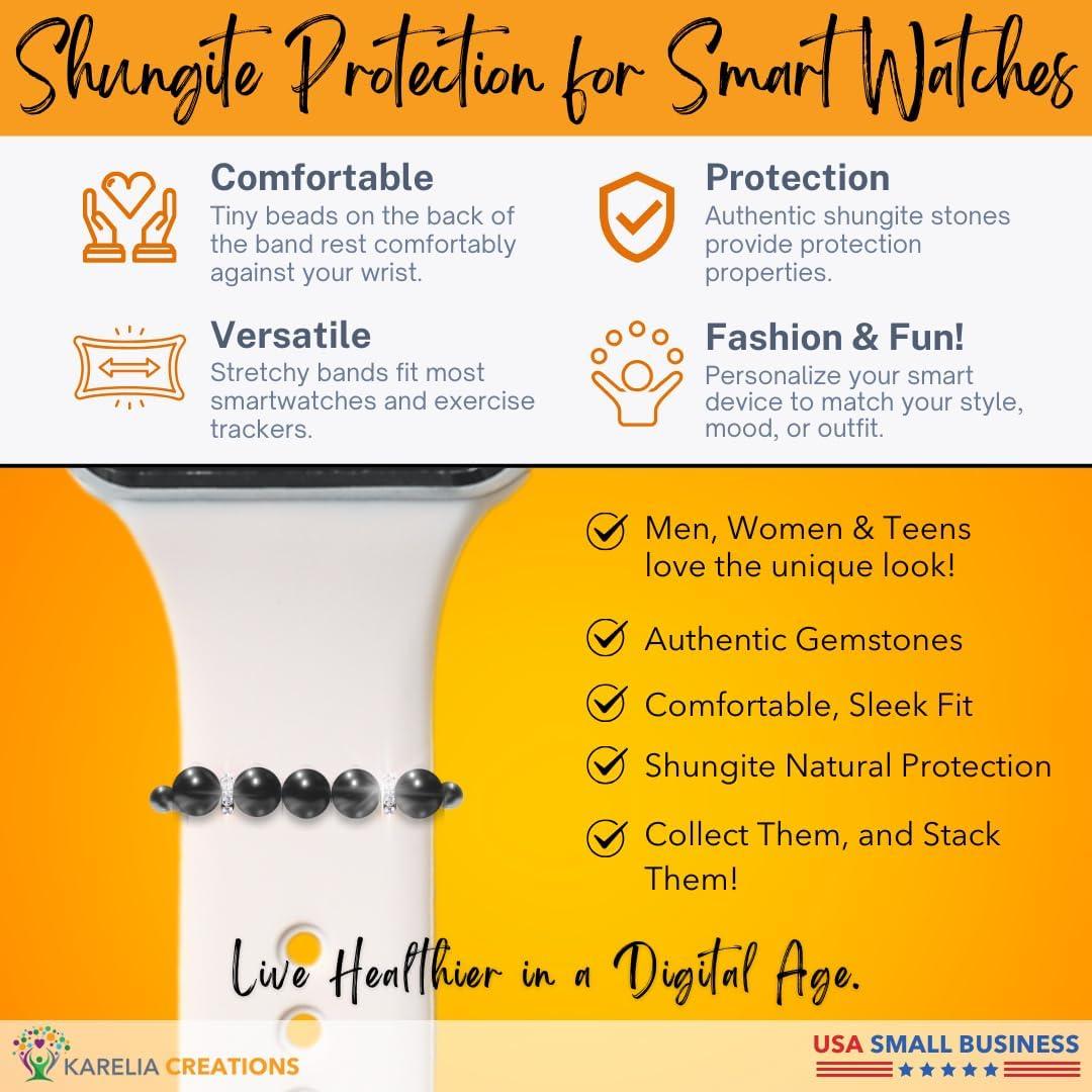 Banda de Reloj Inteligente Shungite Decorativa Unisex 38-49mm