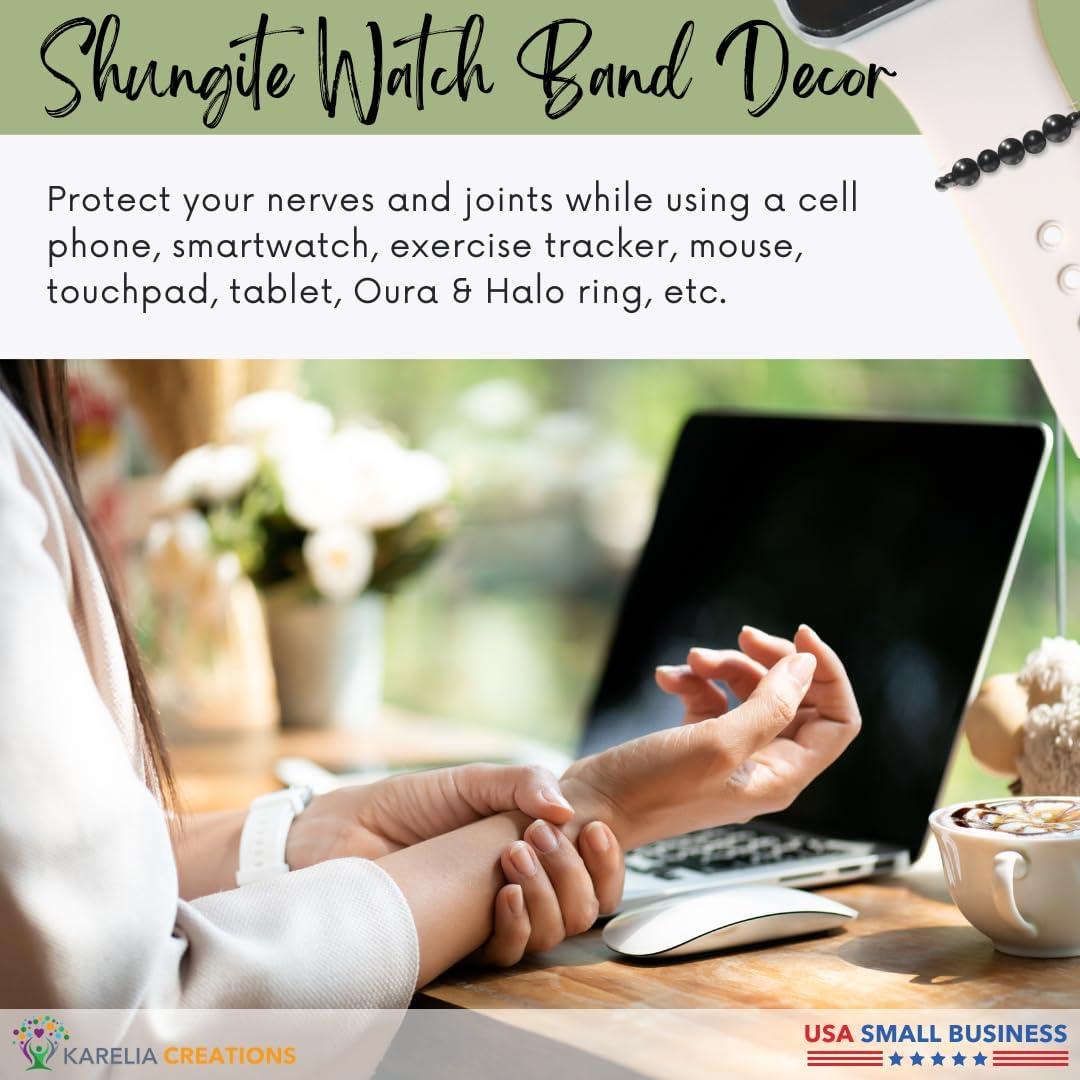 Banda de Reloj Inteligente Shungite Decorativa Unisex 38-49mm