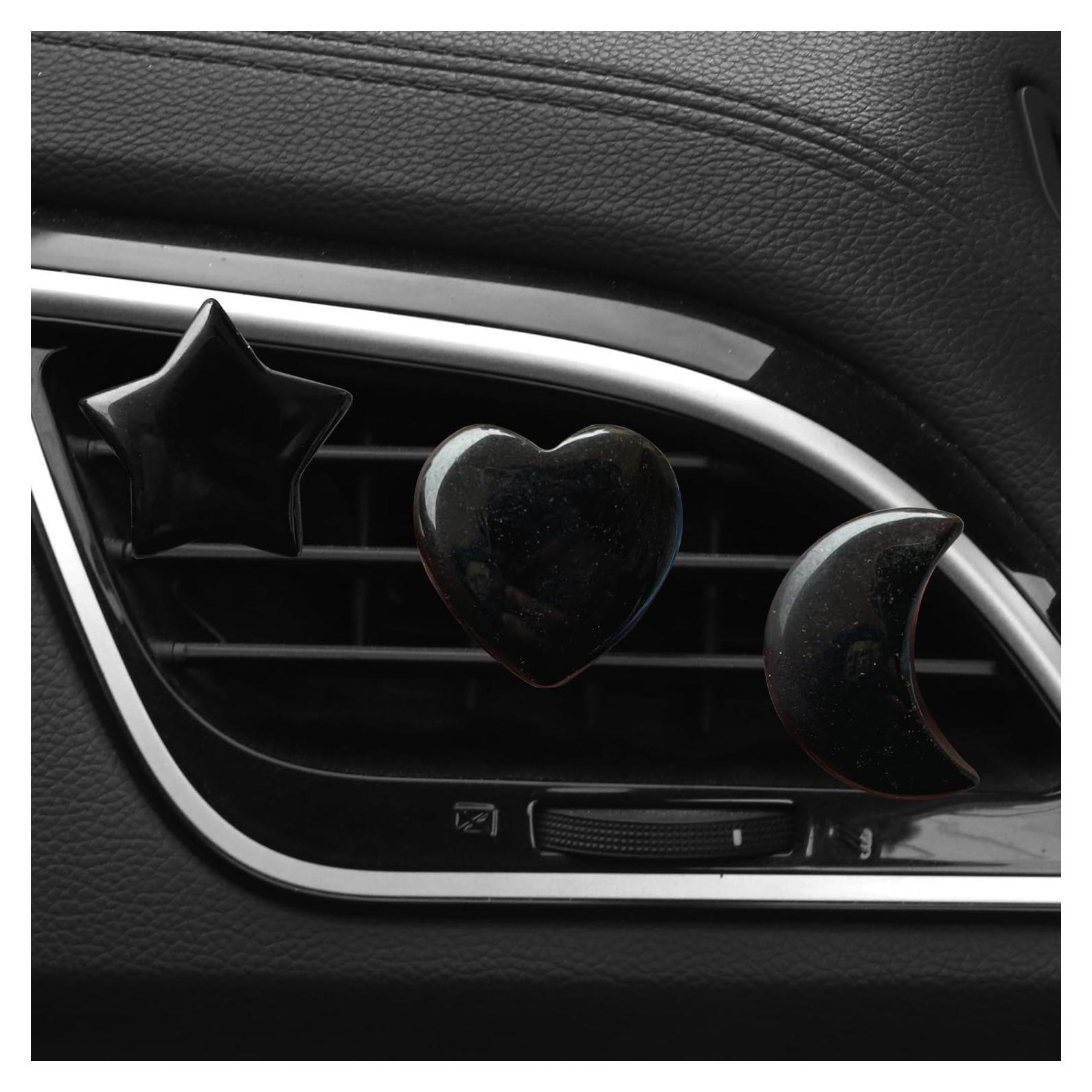 Juego de 3 Clips de Ventilación de Coche YOYLMAL - Cuarzo Negro