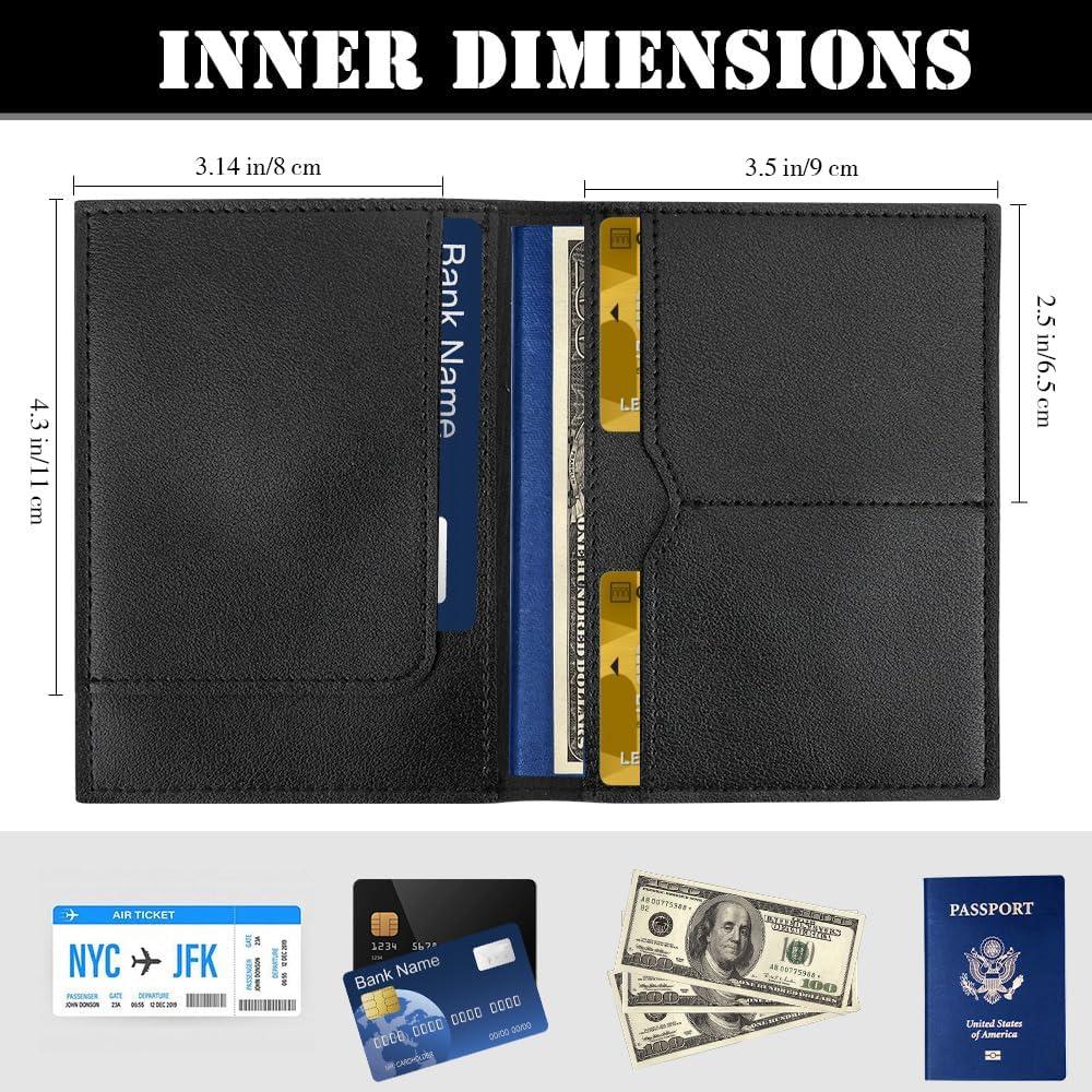 Portapasaportes y Etiqueta de Equipaje Iniciales Mujer - Cuero PU