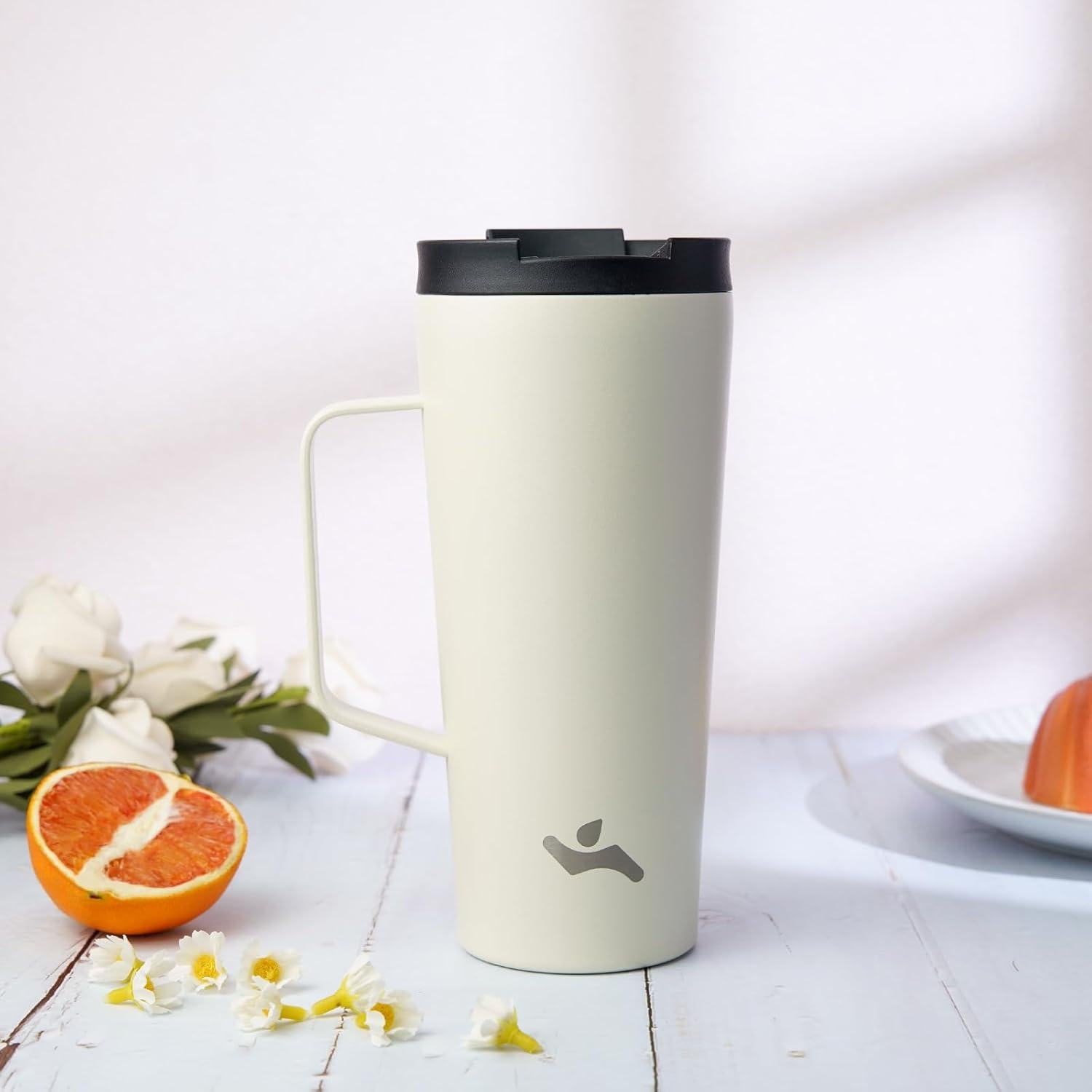 Vaso Aislado Konokyo 18 Oz Acero Inoxidable Blanco Ángel