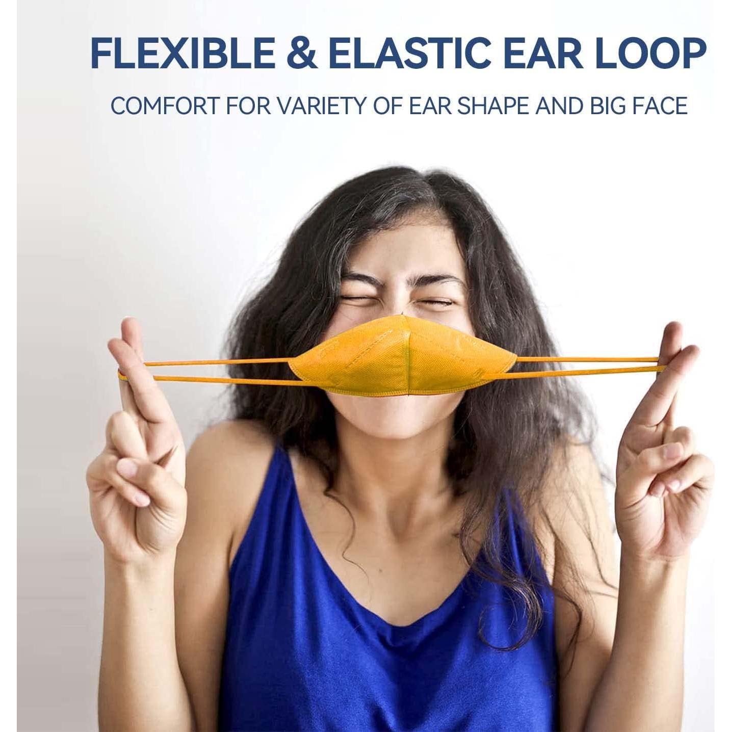 Máscaras Faciales HALIDODO KN95 Paquete de 50 Unidades 95% Filtración