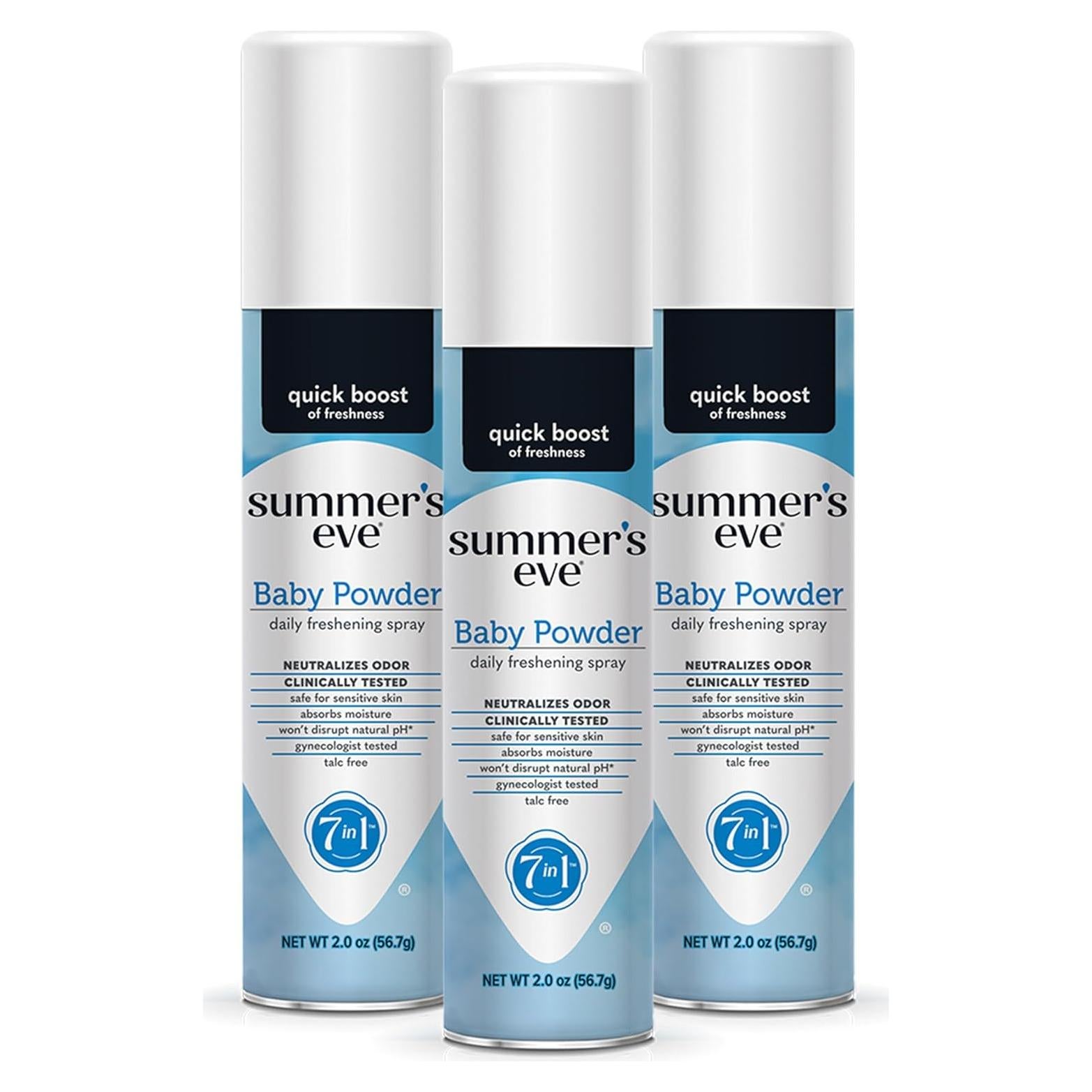 Spray Femenino de Limpieza Suave Summer's Eve 170g - Polvo de Talco