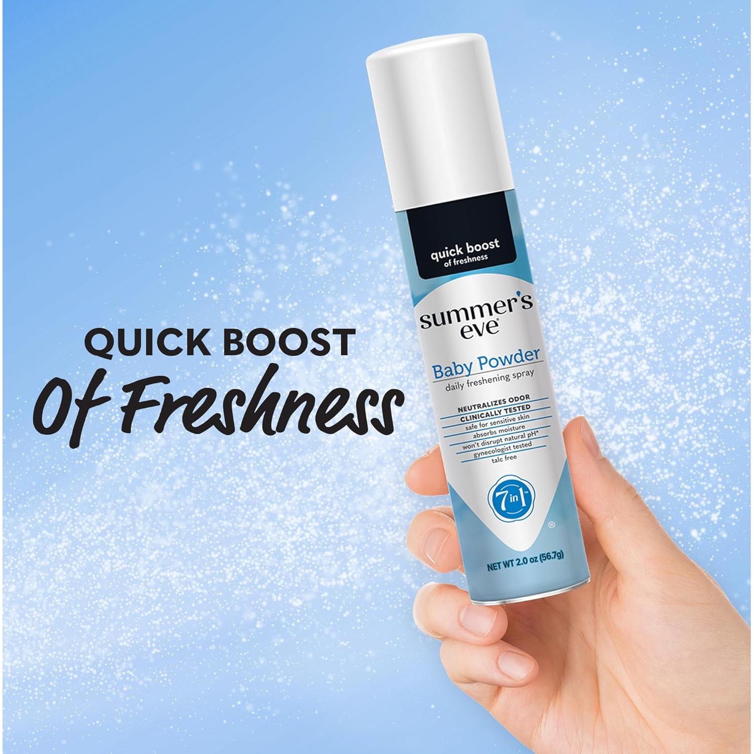 Spray Femenino de Limpieza Suave Summer's Eve 170g - Polvo de Talco