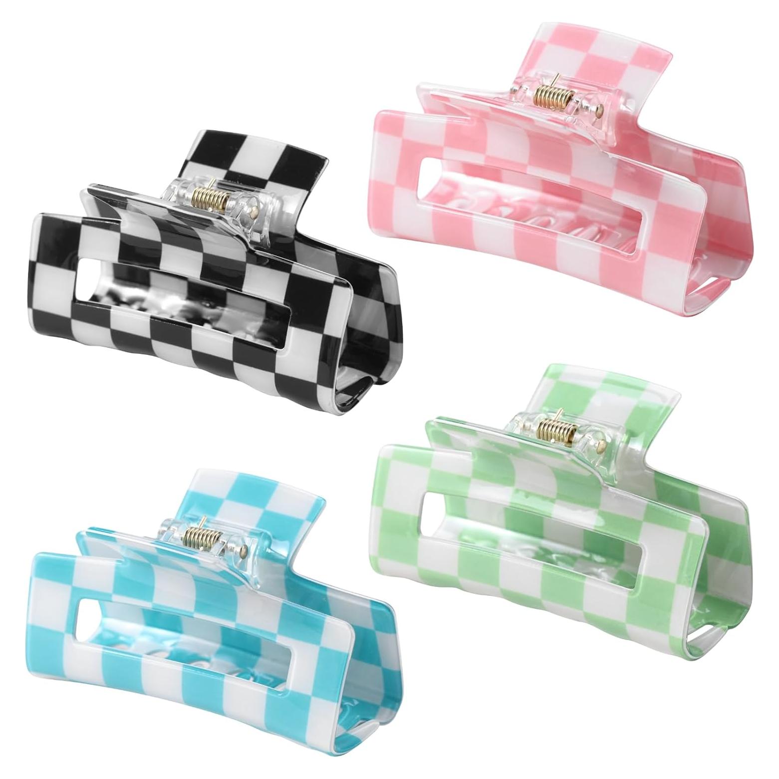 Clips de Garra Coloridos LuSeren 4 Pack Medianos Acetato