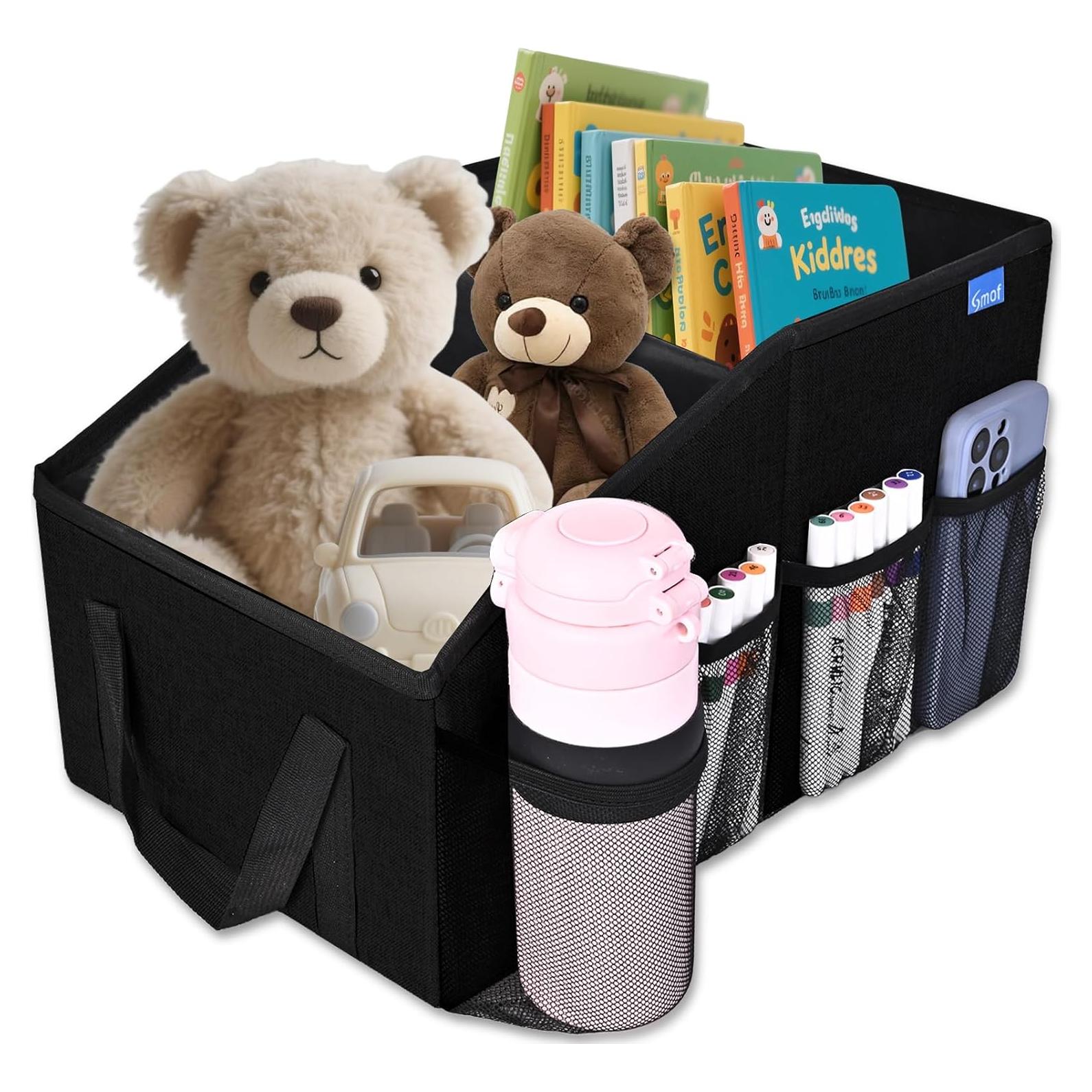 Organizador de Asiento de Coche Ldex Negro Plegable con Bolsillos