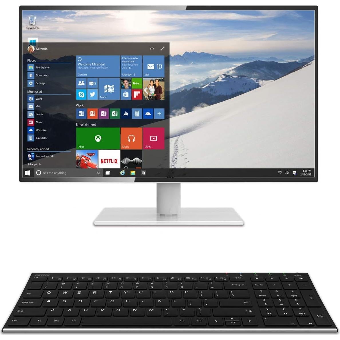 Teclado Inalámbrico Arteck Ultra Delgado con Teclado Numérico