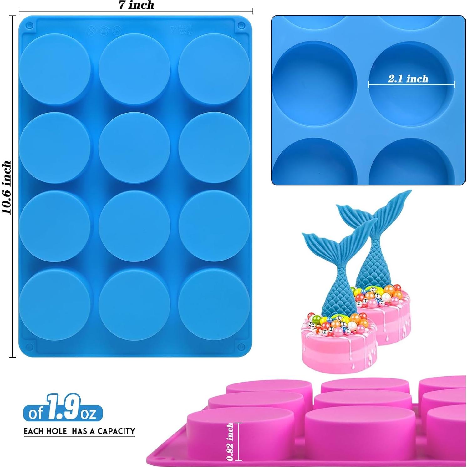 Moldes de Galletas de Silicona Sakolla 3 Pcs 12 Cavidades