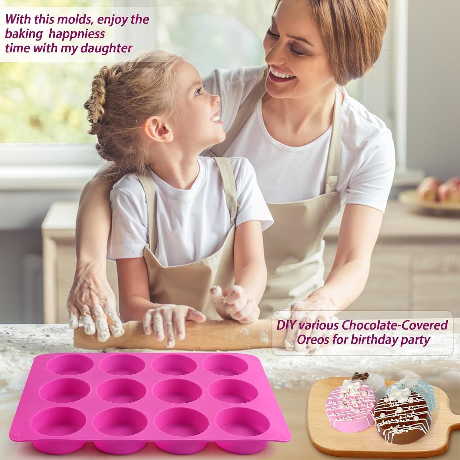 Moldes de Galletas de Silicona Sakolla 3 Pcs 12 Cavidades