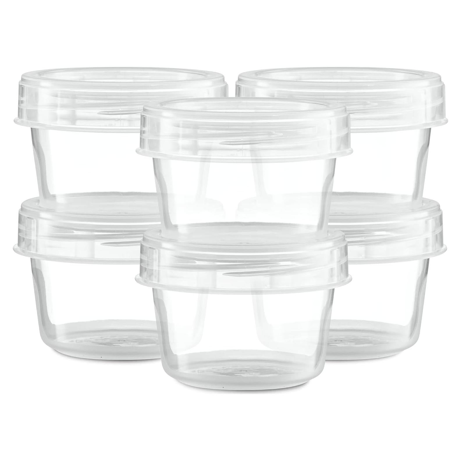 Contenedores Transparentes 4 oz 10 Paquete con Tapa Tornillo