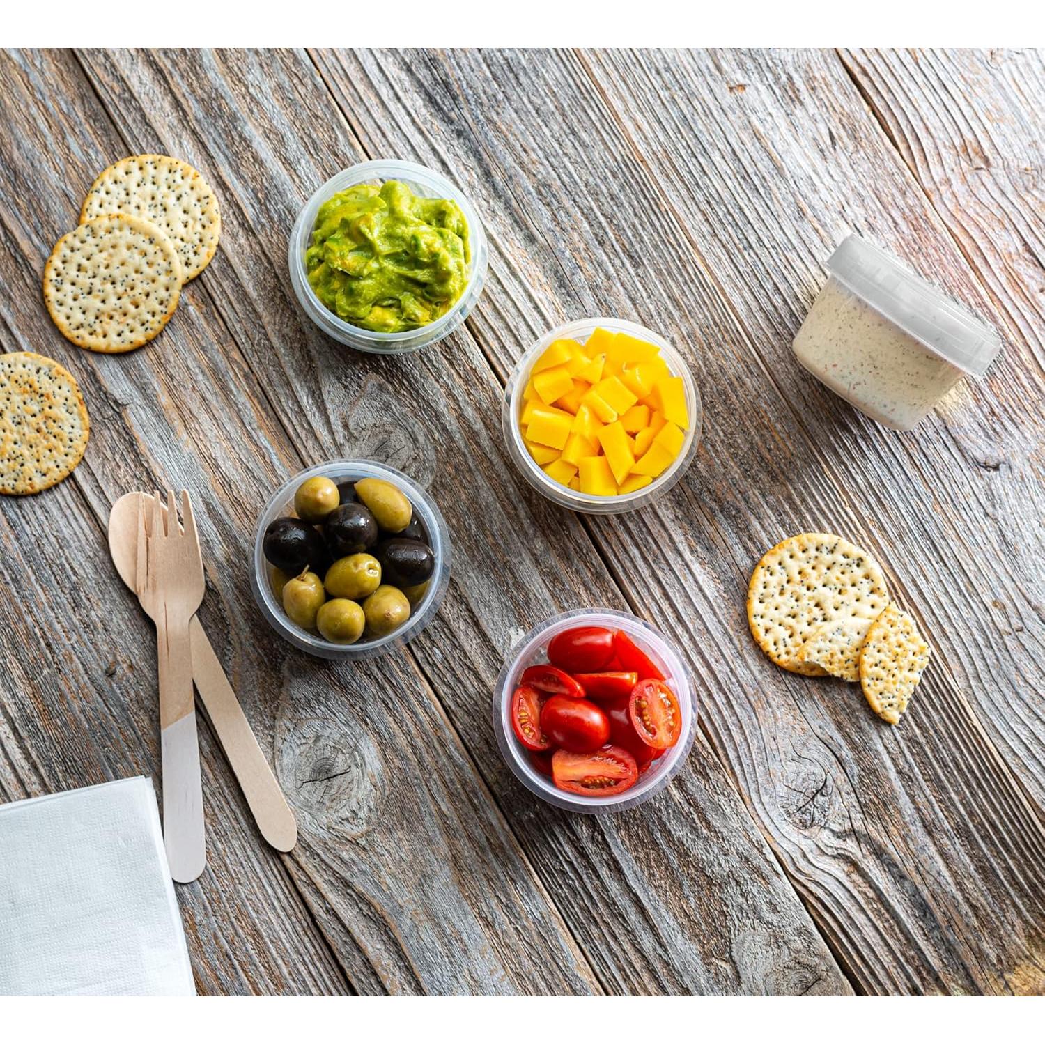 Contenedores Transparentes 4 oz 10 Paquete con Tapa Tornillo