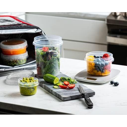 Contenedores Transparentes 4 oz 10 Paquete con Tapa Tornillo