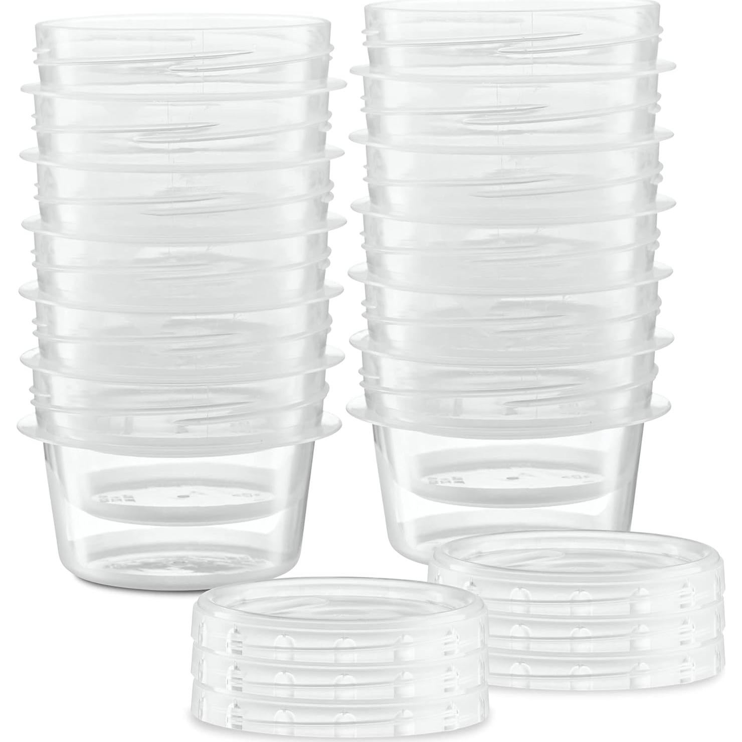 Contenedores Transparentes 4 oz 10 Paquete con Tapa Tornillo