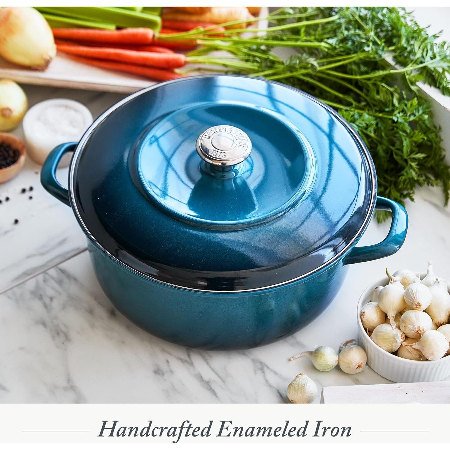 Olla Holandesa Merten & Storck 5.3QT Hierro Enameled Verde