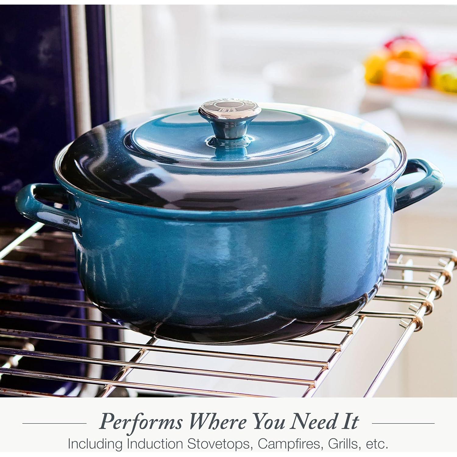 Olla Holandesa Merten & Storck 5.3QT Hierro Enameled Verde