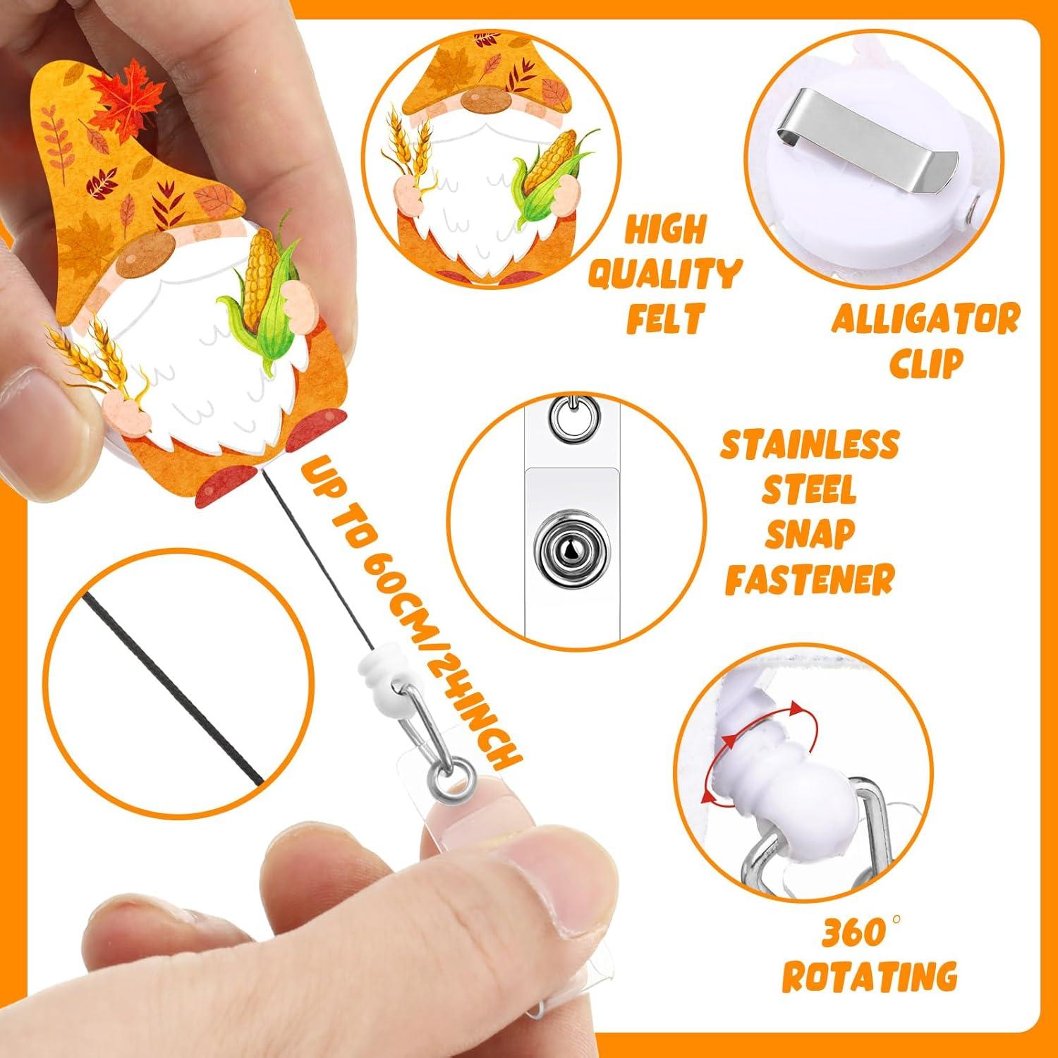 20 Insignias Retráctiles de Fieltro Teling para Vacaciones