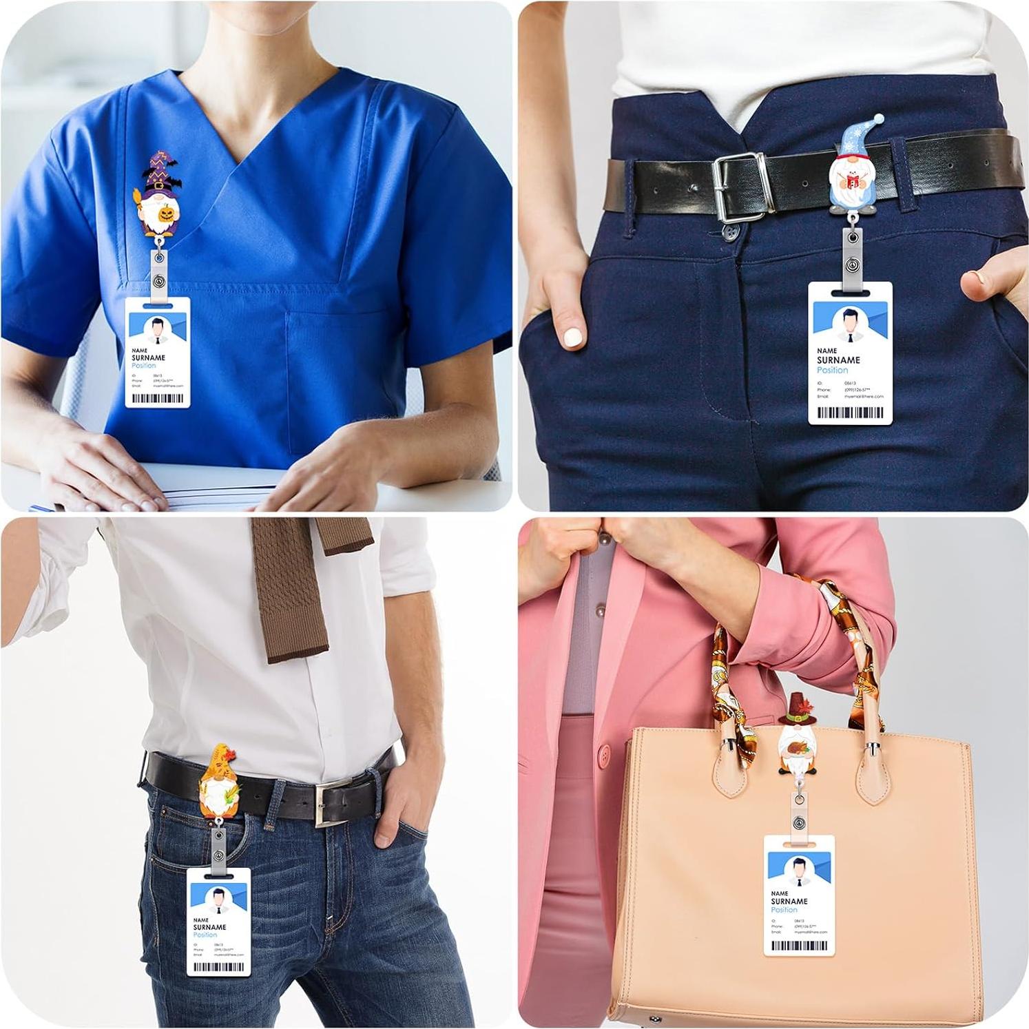 20 Insignias Retráctiles de Fieltro Teling para Vacaciones